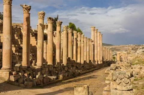 Cardo, jerash Stock Photos