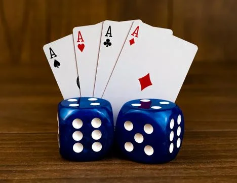 CARDS AND DICE Stock Photos