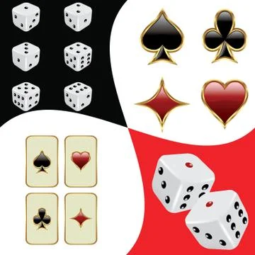 Cards and dices Stock Illustration