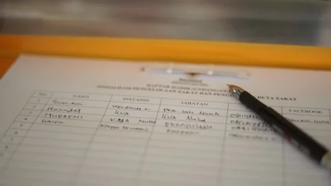 Cards can be present and pens Stock Footage 282181172