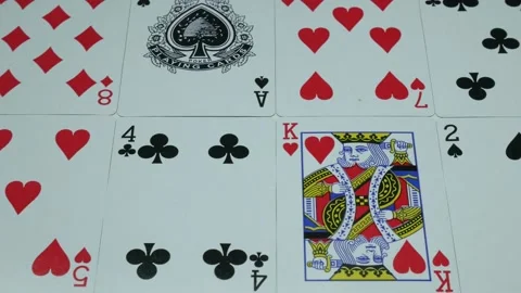 Cards for card games on the table Stock-Footage 89543777
