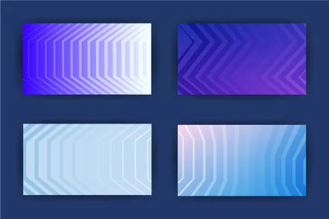 Cards design dark background set with lines Stock Illustration