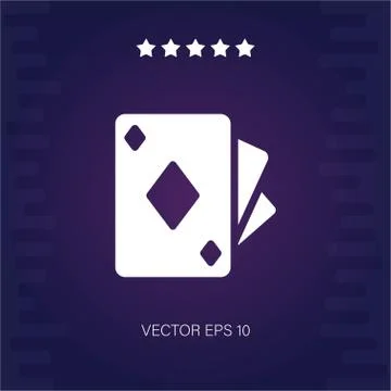 Cards of diamonds vector icon Stock Illustration