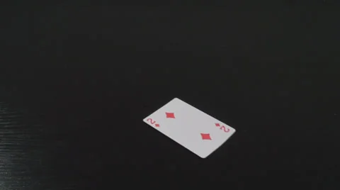 Cards Falling On The Table Above-Shot Stock Footage 35231171