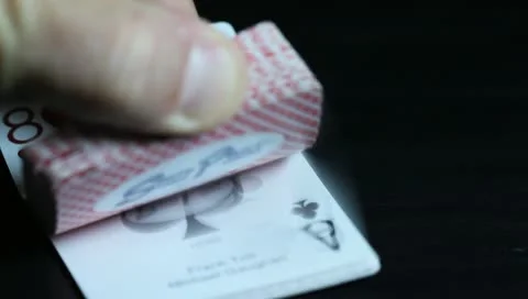 Cards fanning Stock Footage 10738917