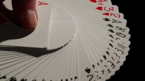 Cards fanning2 Stock Footage 10839363