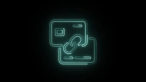 Cards Icon Isolated on Black Background, Payment Finance Neon Line Animatio.. Stock-Footage 323731168