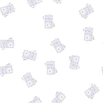 Cards magis accessory glyph vector seamless pattern Stock Illustration
