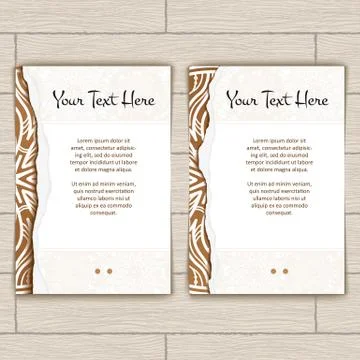 Cards With Pattern of Henna Stock Illustration