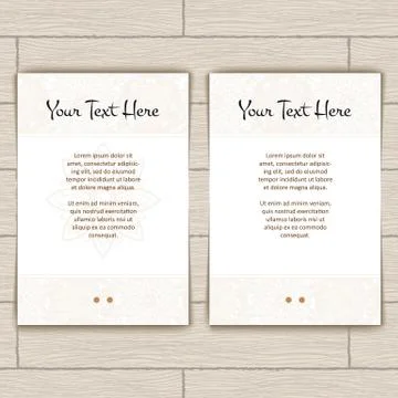 Cards With Pattern of Henna Stock Illustration