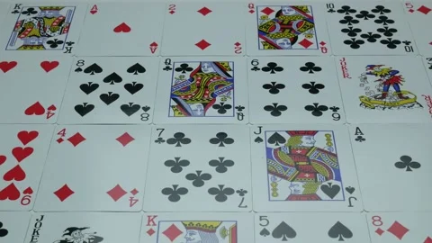 Cards for playing poker Stock Footage 89568945