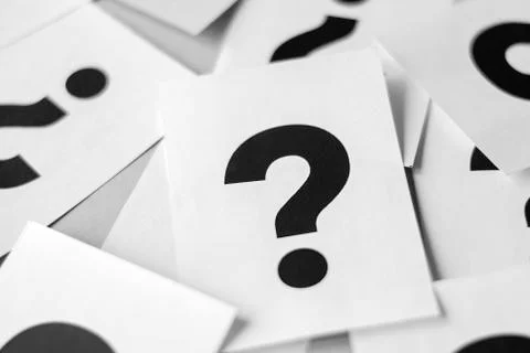 Cards with question marks Stock-Fotos