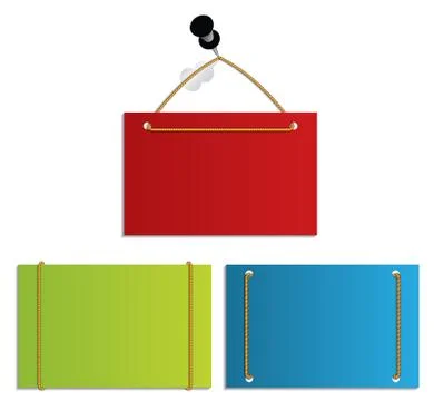 Cards with ropes Stock Illustration