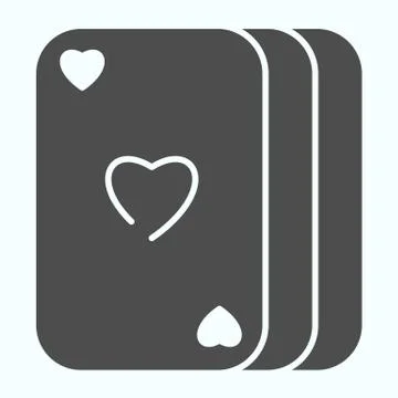 Cards solid icon. Playing cards vector illustration isolated on white. Cards イラスト素材
