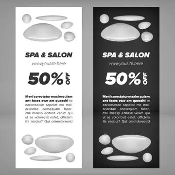 Cards for SPA salon Stock Illustration