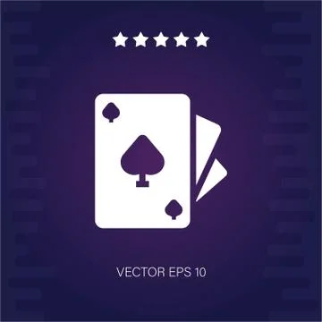 Cards of spades vector icon Stock Illustration