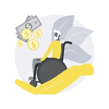 Care allowance abstract concept vector illustration. Stock Illustration