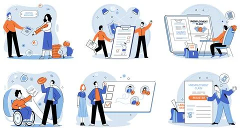 Care allowance. Payroll management involves calculation and distribution Stock Illustration