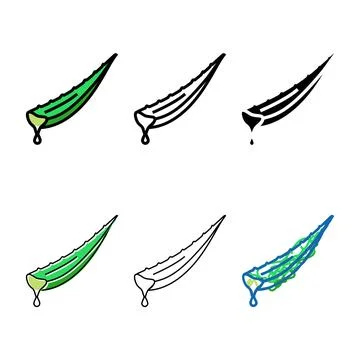 Care aloe concepts vera color icon vector Stock Illustration