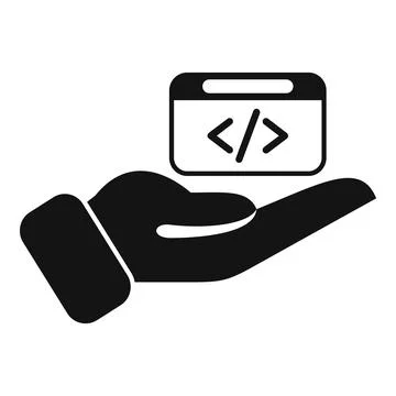 Care api code icon simple vector. Gear hosting server 스톡 일러스트