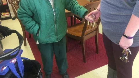 Care for Elderly - Holding Woman's Hand Video stock 101200911