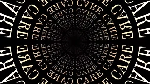 CARE Keyword Animation, 3D Background Loop. Mindfulness, Self- love concept. Stock Footage 252080666