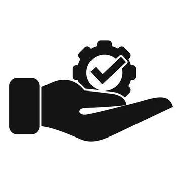 Care management icon simple vector. Cog gear finance Stock Illustration