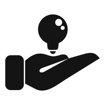 Care new idea icon simple vector. Business data bulb Stock Illustration