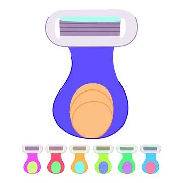 Care shaver handle vector cartoon graphic Illustration