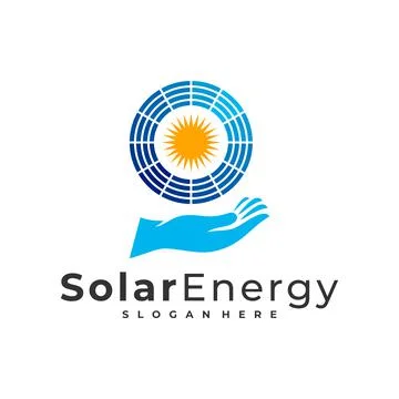 Care Solar logo vector template, Creative Solar panel energy logo design conc Stock Illustration