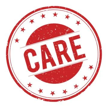 CARE stamp sign Stock Illustration