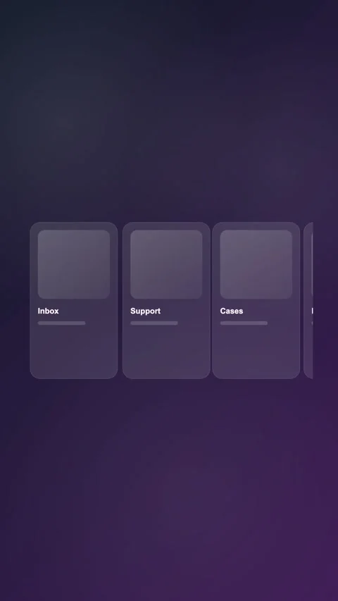 Care Team Workspace Premium Gradient SaaS Interface Vertical Animation Stock Footage 345154717