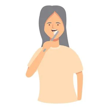 Care teeth icon cartoon vector. Child care Stock Illustration