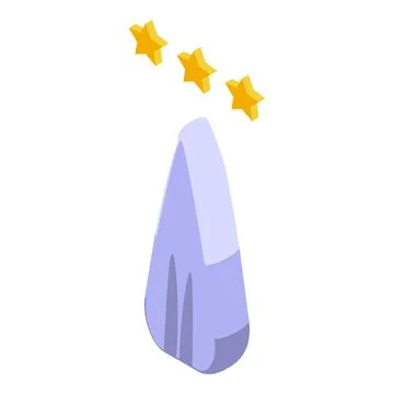 Care tooth icon isometric vector. Teeth whitening Stock Illustration