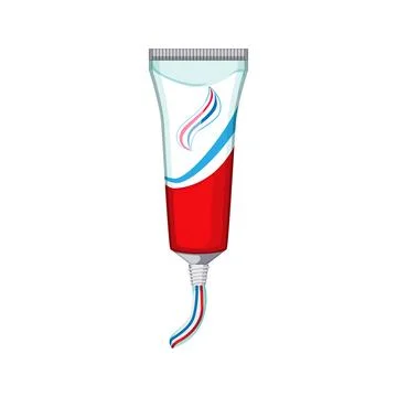 Care toothpaste cartoon vector illustration 스톡 일러스트