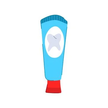 Care toothpaste cartoon vector illustration 스톡 일러스트