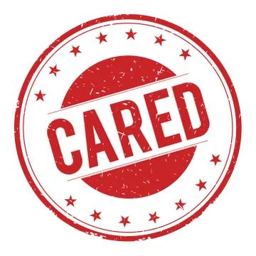 CARED stamp sign Stock Illustration