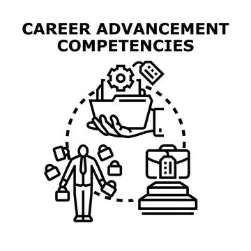 Career advancement competencies concept vector illustration イラスト素材
