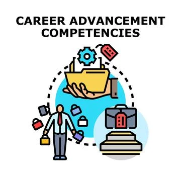 Career advancement competencies concept vector illustration Stock Illustration