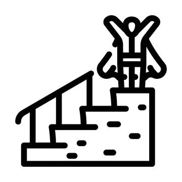 Career advancement line icon vector illustration line Ilustración de archivo