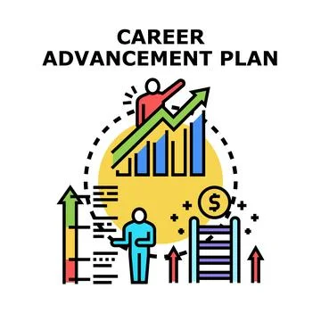 Career advancement plan development and growth concept Illustrazione stock