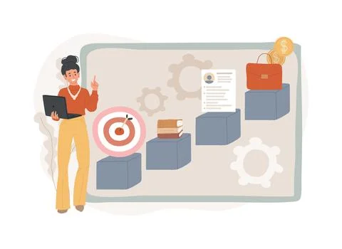 Career advice isolated concept vector illustration. Ilustración de archivo