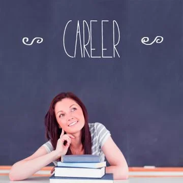Career against student thinking in classroom Stock Illustration