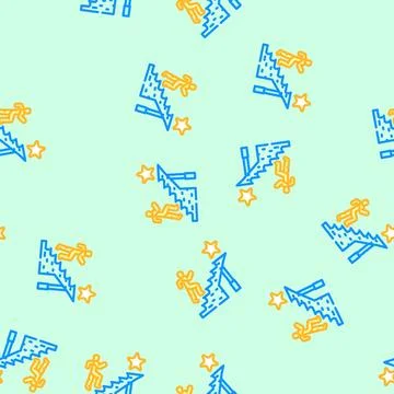 Career aspirations interview job vector seamless pattern Illustrazione stock