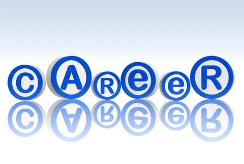 Career in blue circles Stock Illustration