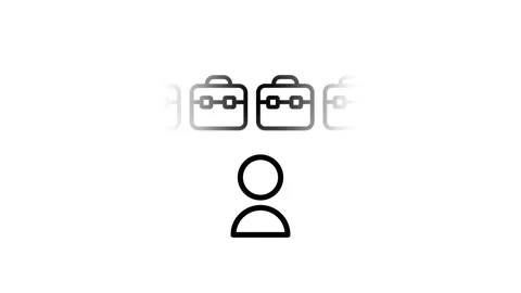 Career Choice Briefcases Icon Stock Footage 340307178