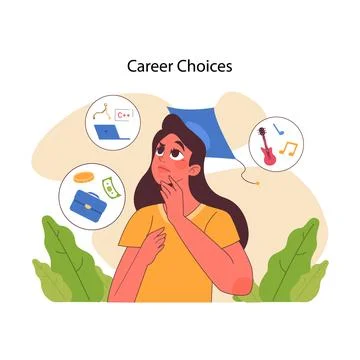Career Choices concept. Flat vector illustration Illustrazione stock