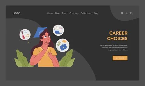 Career Choices concept. Flat vector illustration Stock Illustration