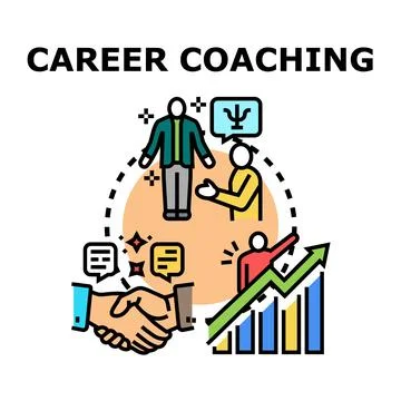 Career coaching concept vector illustrating professional growth path Stock Illustration