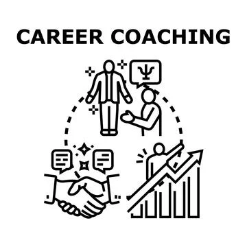 Career coaching concept vector illustrating professional growth path Stock Illustration